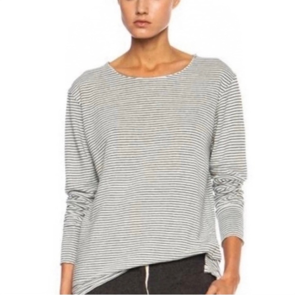 Isabel Marant Etoile Striped Linen Long Sleeve Top Sz S